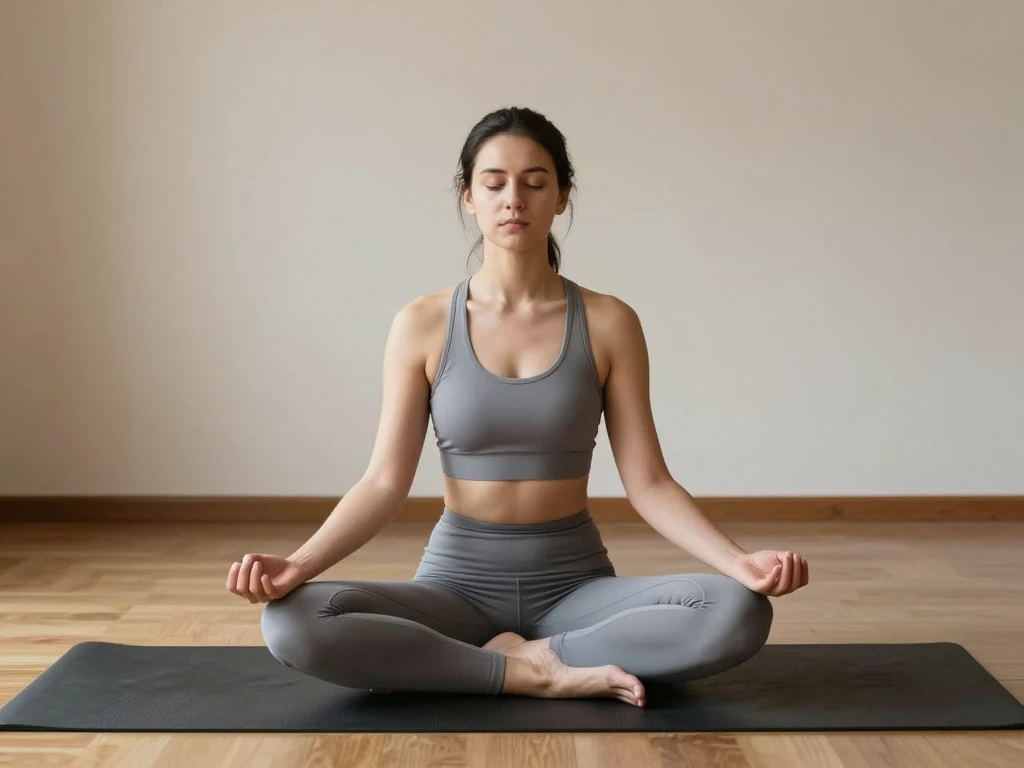 Cadence dots along a curved path suggesting meditative cycling rhythm